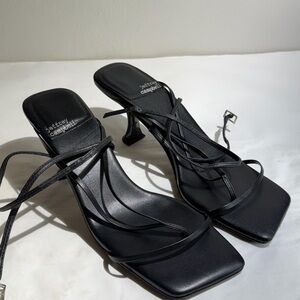 Used Jeffrey Campbell Elegant Black Strappy Heels size 7.5